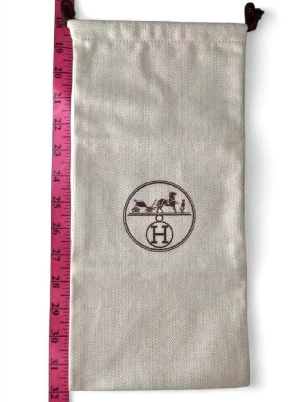 Hermès Herringbone Dust Bag – Accessory & Small Leather Goods Size – Like New
